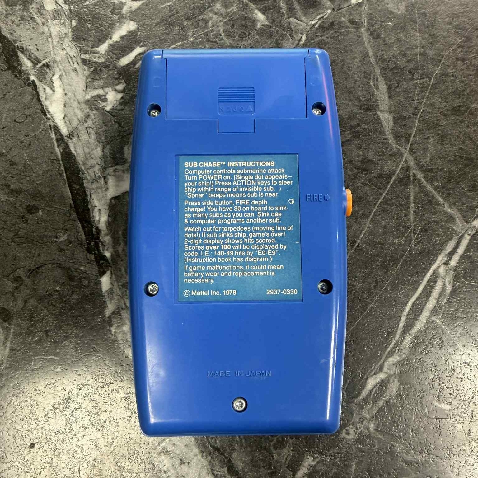 Sub Chase LED Handheld Game Mattel 1978