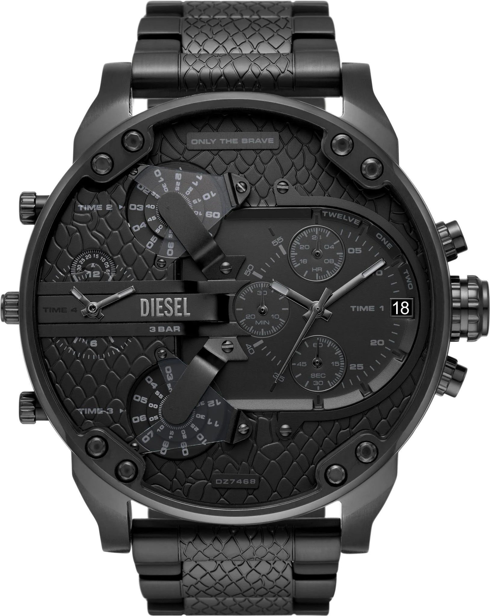 Diesel Mens Mr Daddy 2.0 Black Watch DZ-7468
