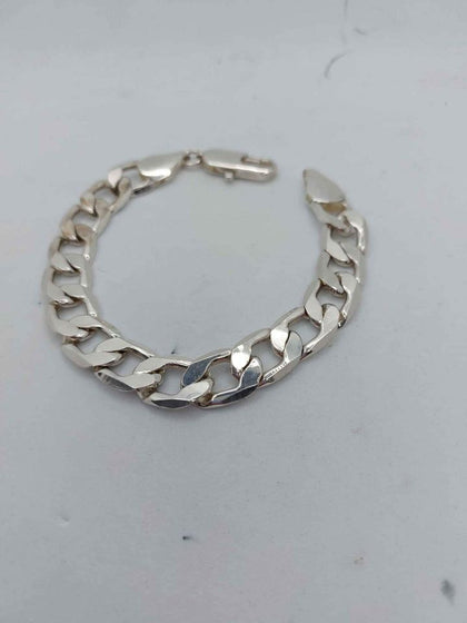 925 Sterling Silver Curb Bracelet Chain - 9