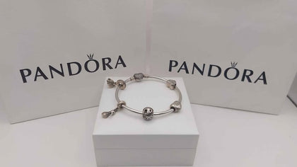 Pandora Bangle plus 5 Charms Boxed 925