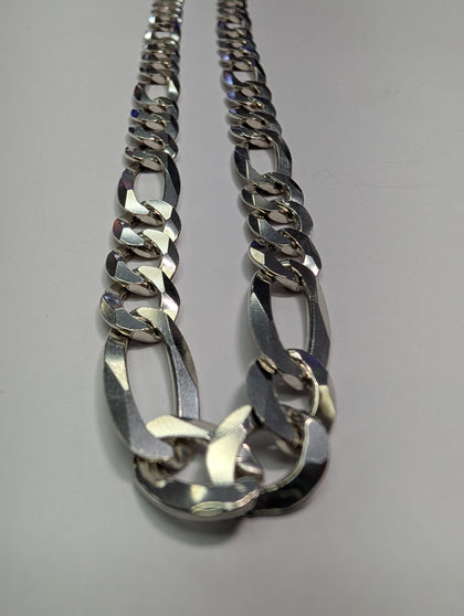 Heavy silver figaro chain