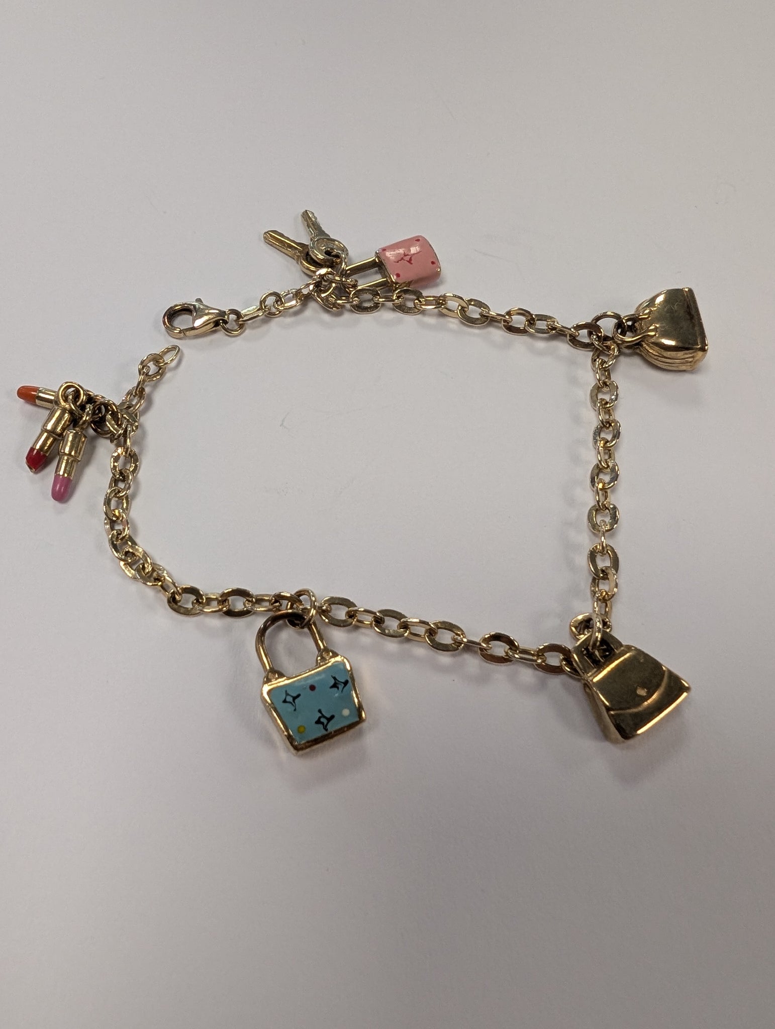 9ct Gold Charm 8” Bracelet