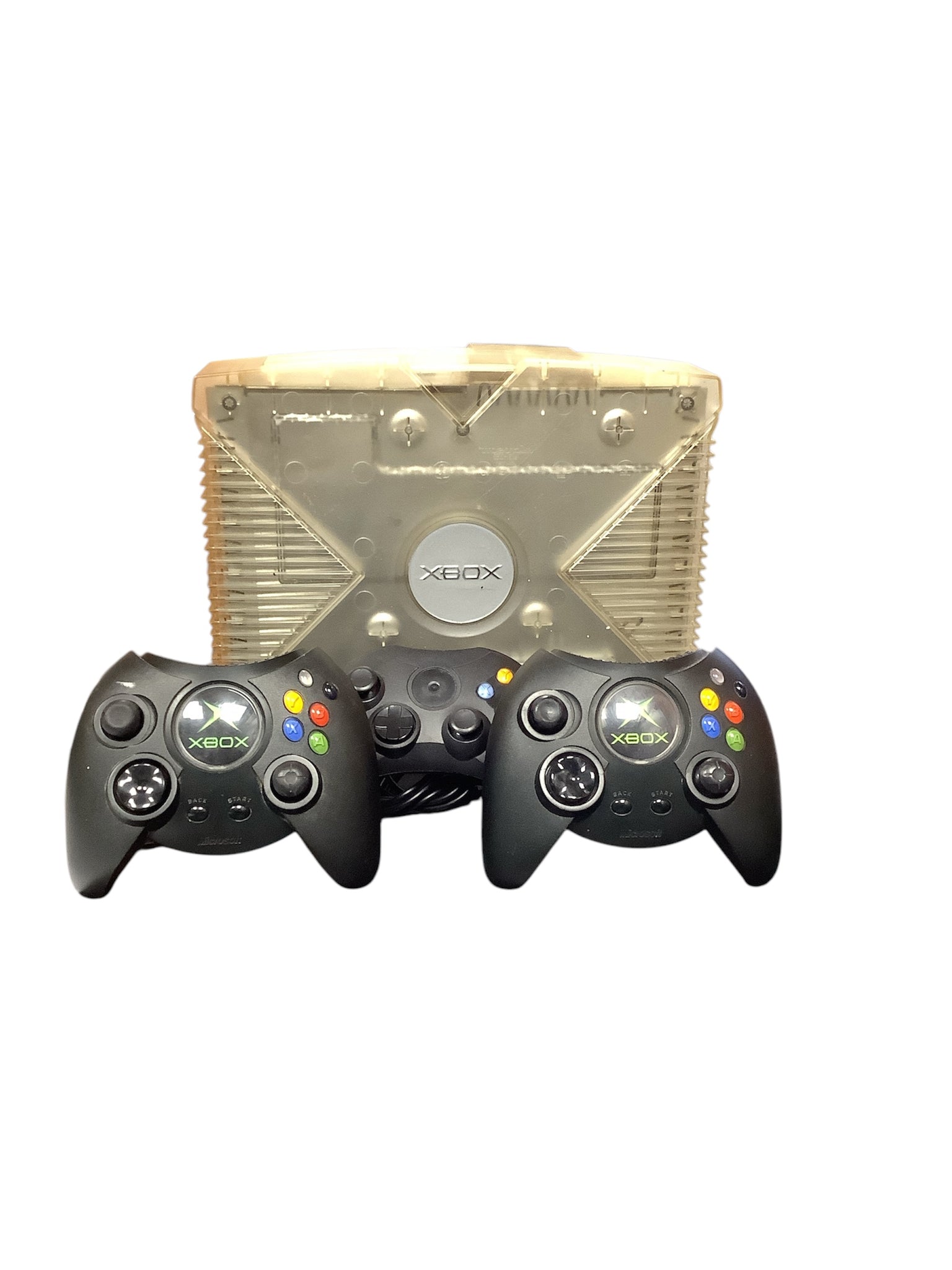 Microsoft Xbox Crystal Console - 3 black pads