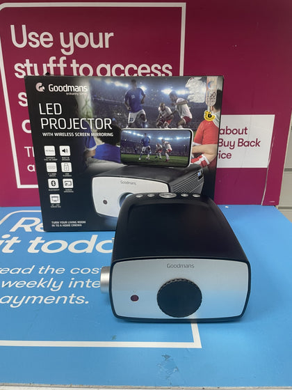 GOODMANS LED PROJECTOR WITH WIRELESS SCREEN MONITORING BOXED