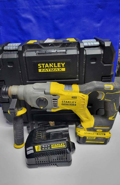 Stanley Fatmax 20V Brushless Cordless SDS Hammer Drill SFMCH900 - With 4.0Ah Battery, Charger & Case