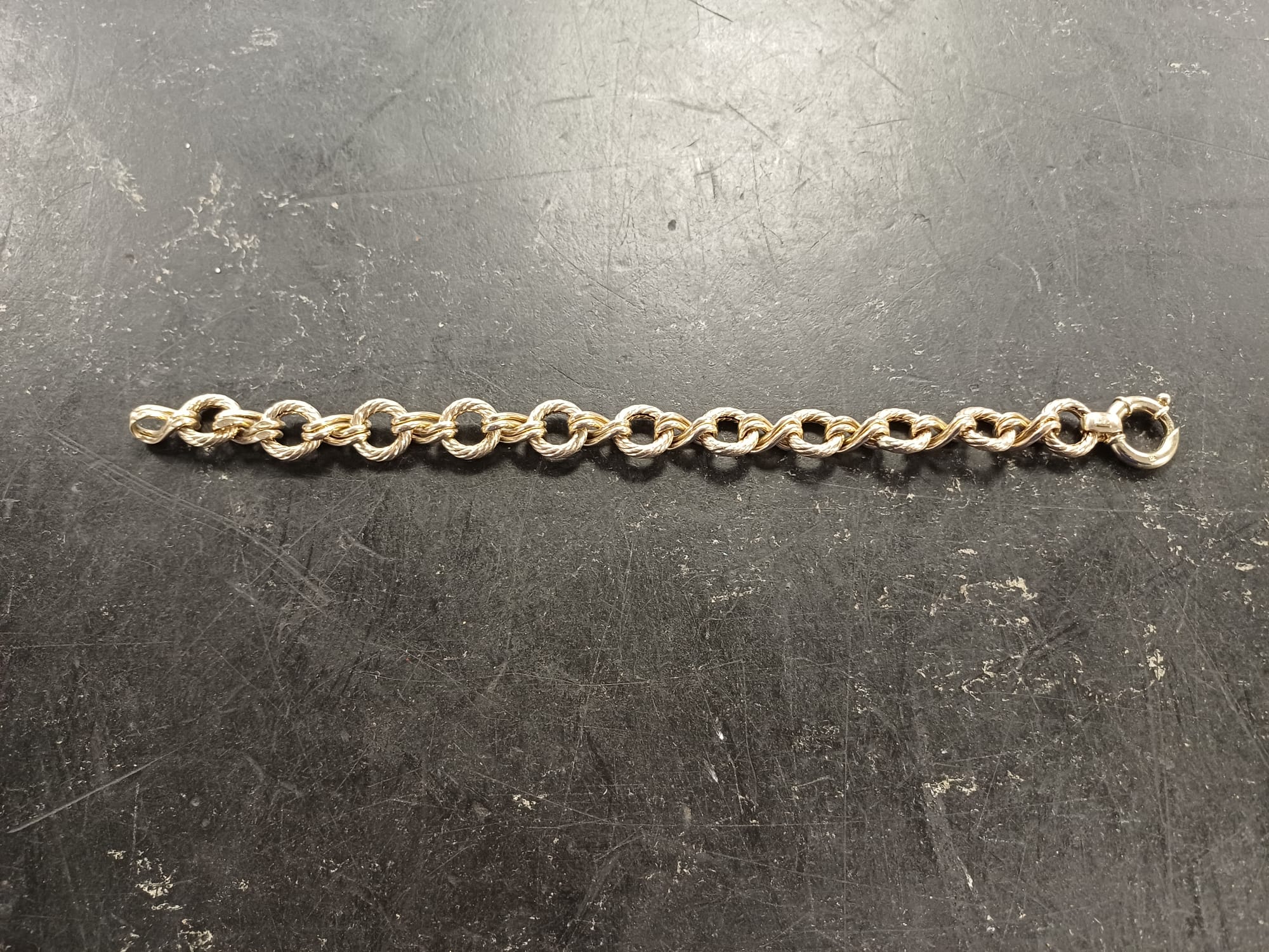 9ct Gold Vintage Rope Link Bracelet 18.74g