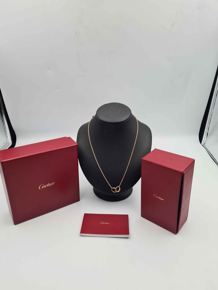 18CT Yellow Gold Cartier Baby Love Necklace B7212400 - 18" Long - 6.97 Grams - In Excellent Condition With Box