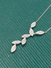 (9K Hallmarked&Tested), White Gold Leaf Design Necklace, 2.3g, 18" In Length
