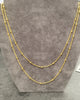 18ct Yellow Gold 'Saturn' style Chain Double Layer Necklace