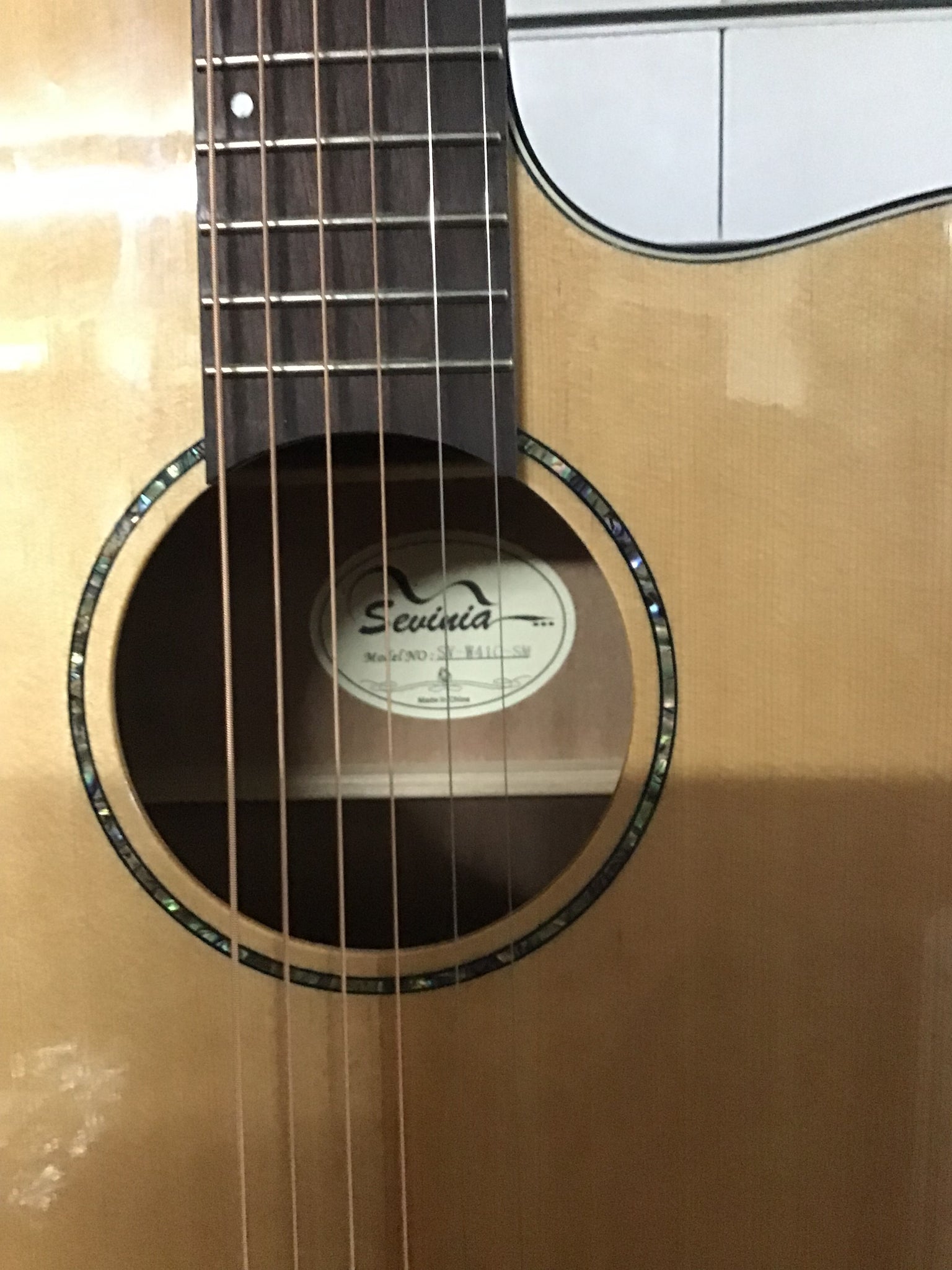 Sevinia Solid Top Series Electro Acoustic Guitar + Soft Case