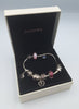 Pandora Moments Silver Heart Clasp Bracelet with 10 x Charms and original Pandora box