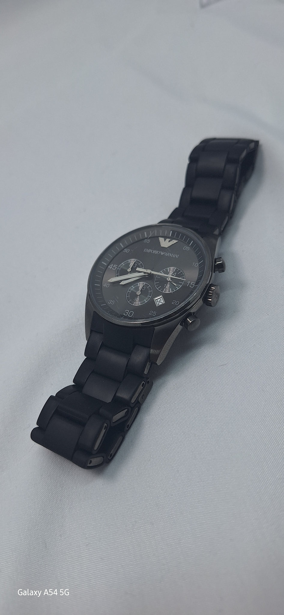 Emporio Armani Chronograph men's wrist watch black boxed