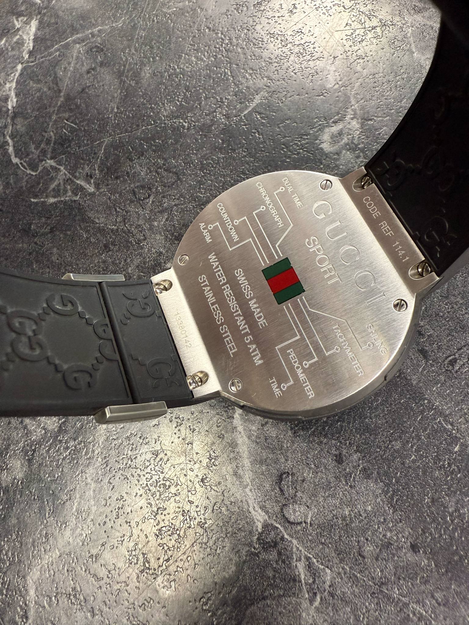 Gucci I-Gucci Digital Watch Black (Green, Red) Strap - YA114207