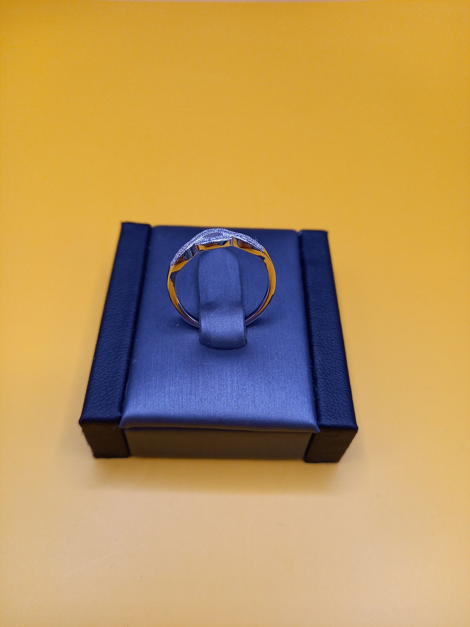 Silver Infinity Band Ring Size-N