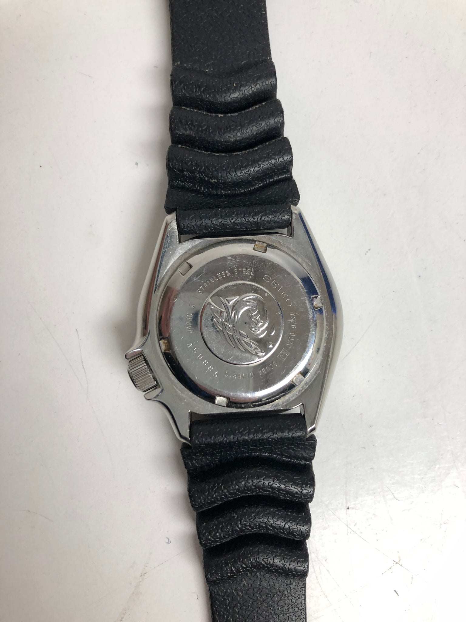 Seiko divers watch SKX007J1 rubber bubble strap