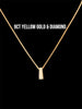 9ct Yellow Gold Fancy Diamond Cluster Necklace 16''