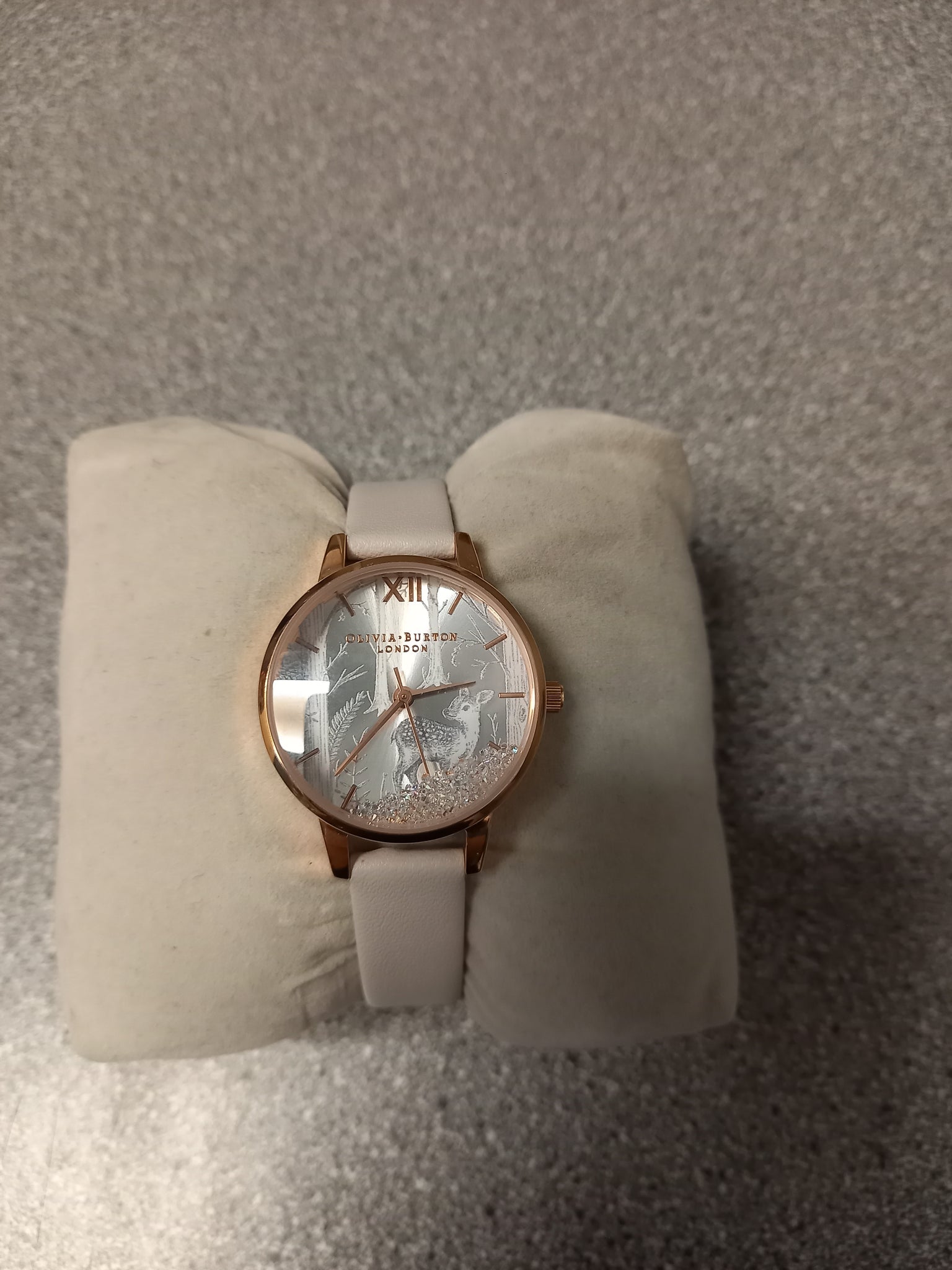 Olivia Burton Women's Snow Globe Sunray Deer Watch