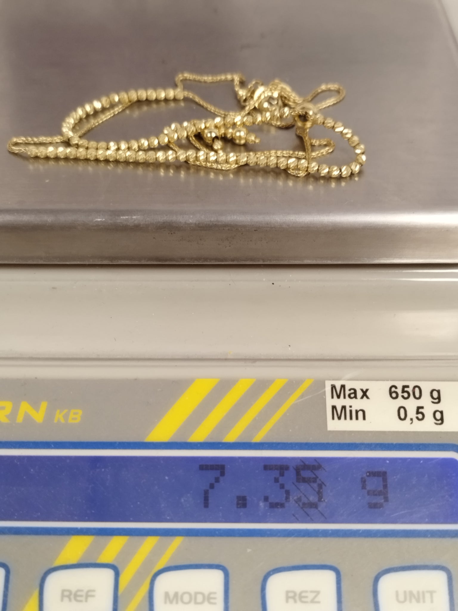 14ct Yellow Gold Elegant Adjustable Tassel Necklace