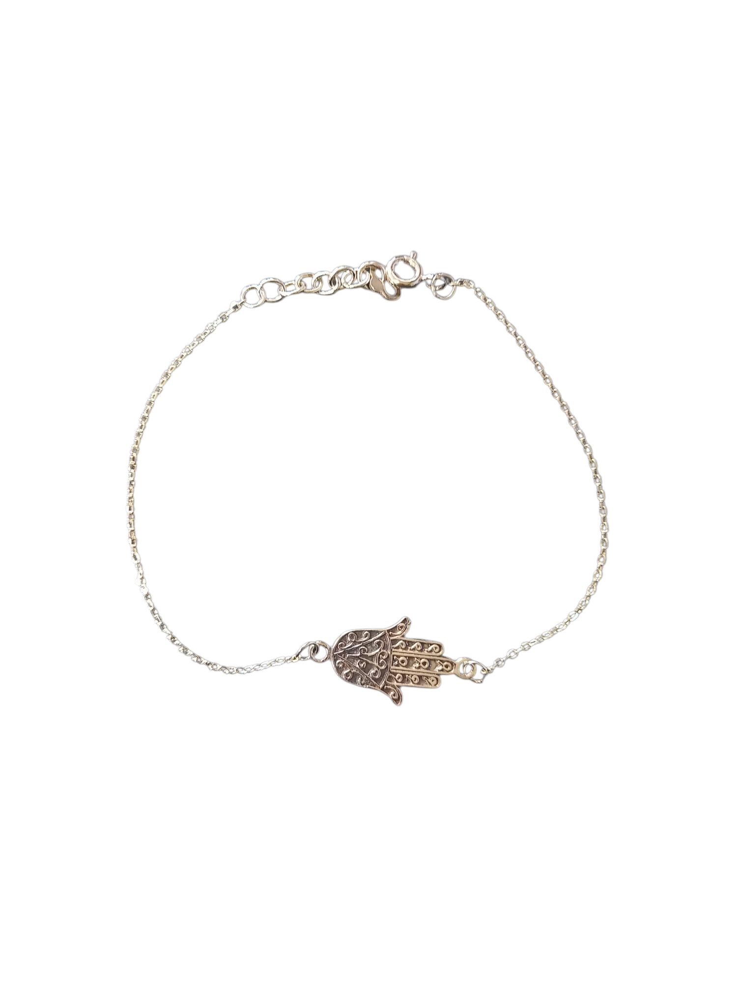 Palm Hand Silver Bracelet