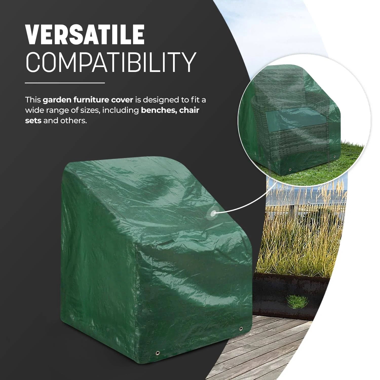 Keplin Garden Chair Cover – Outdoor Patio Chair Waterproof Cover For Storage