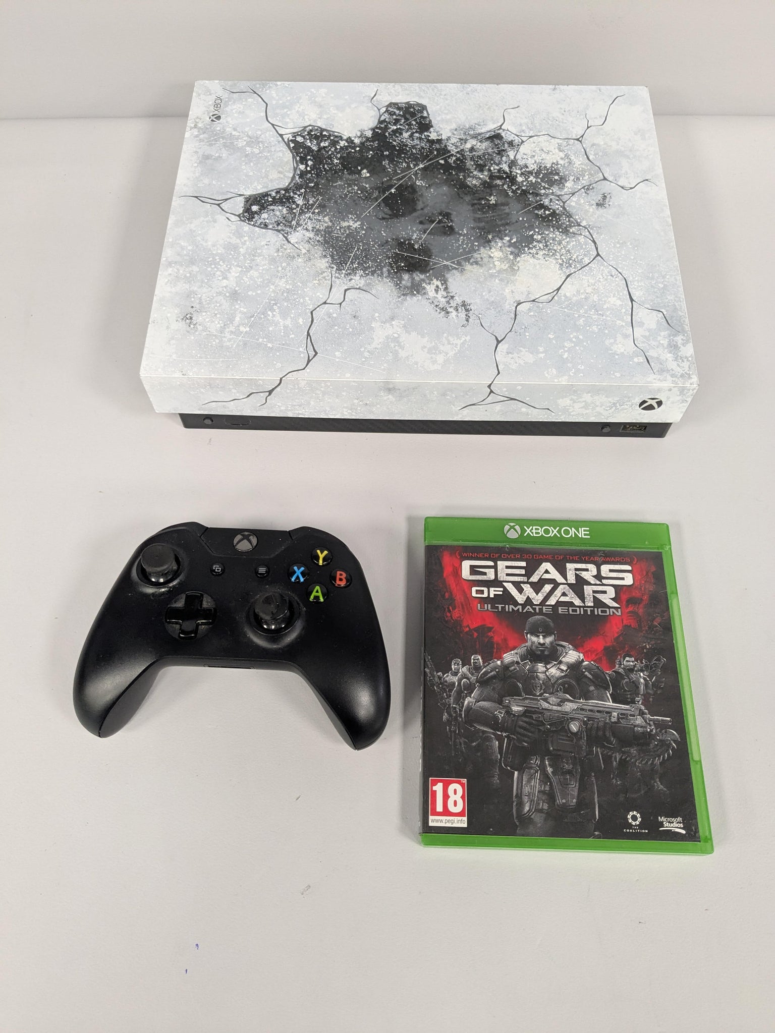Xbox One X Console, 1TB, Gears 5 Ed. White/Grey