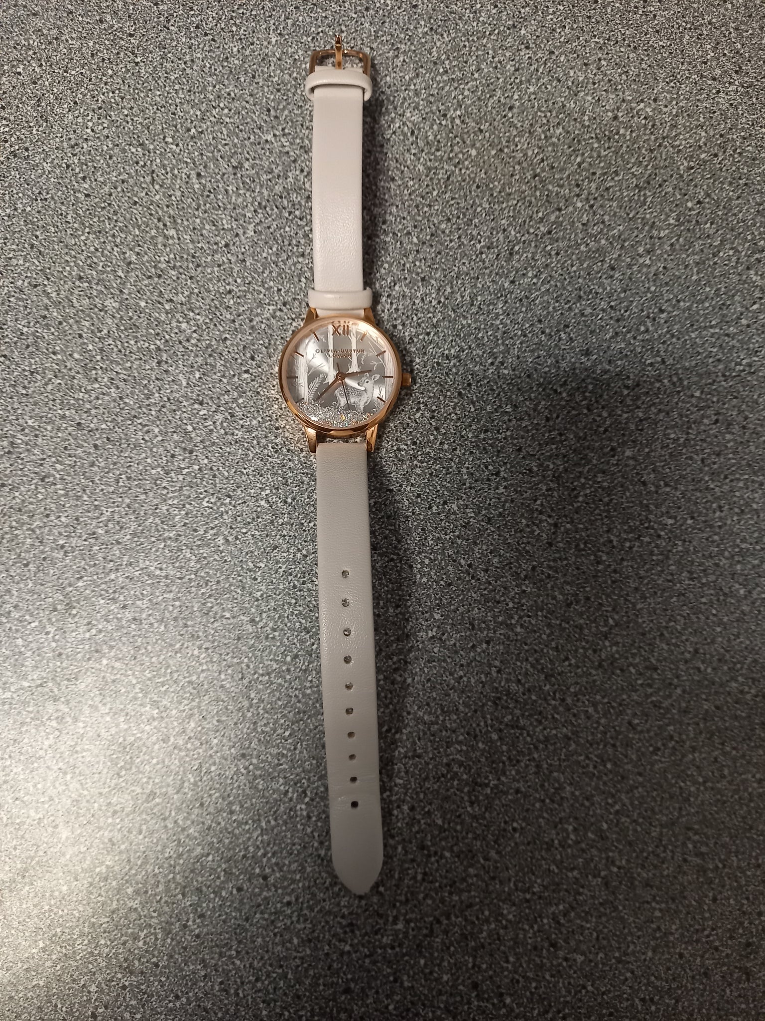 Olivia Burton Women's Snow Globe Sunray Deer Watch