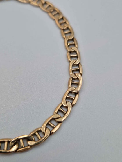 Vintage 9ct Yellow Gold Anchorlink Bracelet - 3.44 Grams - 7.5