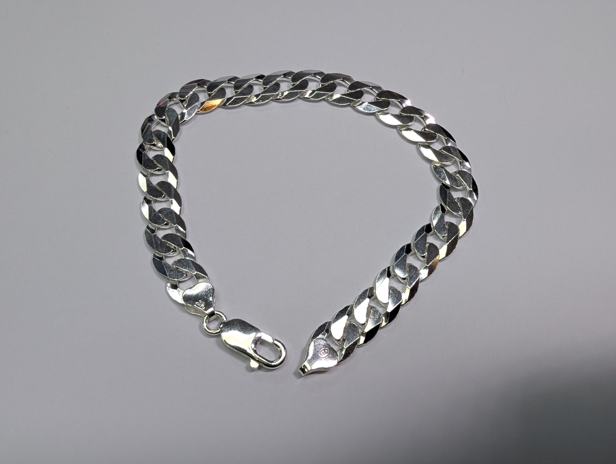 Brand New Silver Curb Bracelet