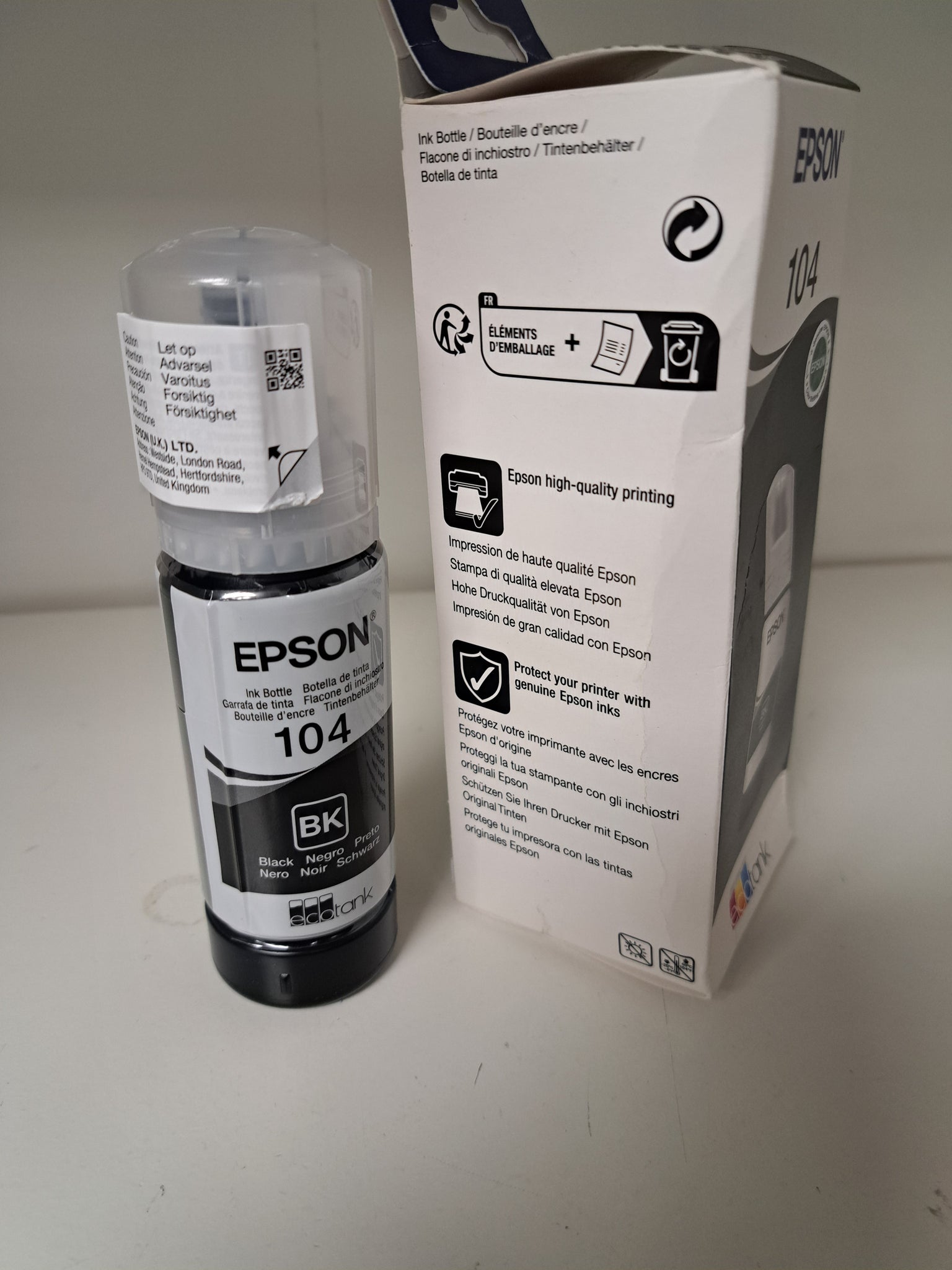 Epson 104 Black EcoTank Ink Bottle - Great Yarmouth