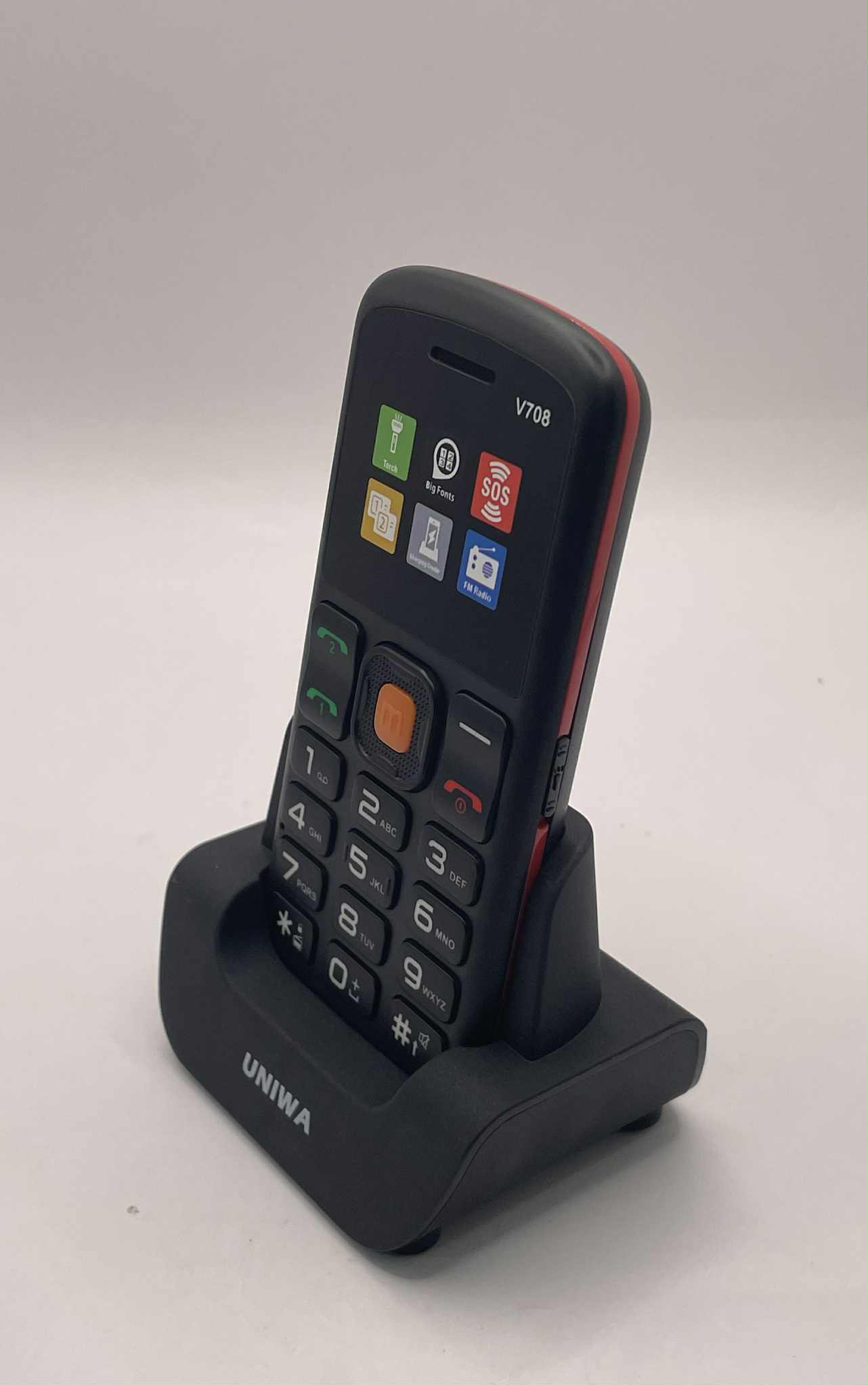UNIWA MOBILE PHONE - Black & Red
