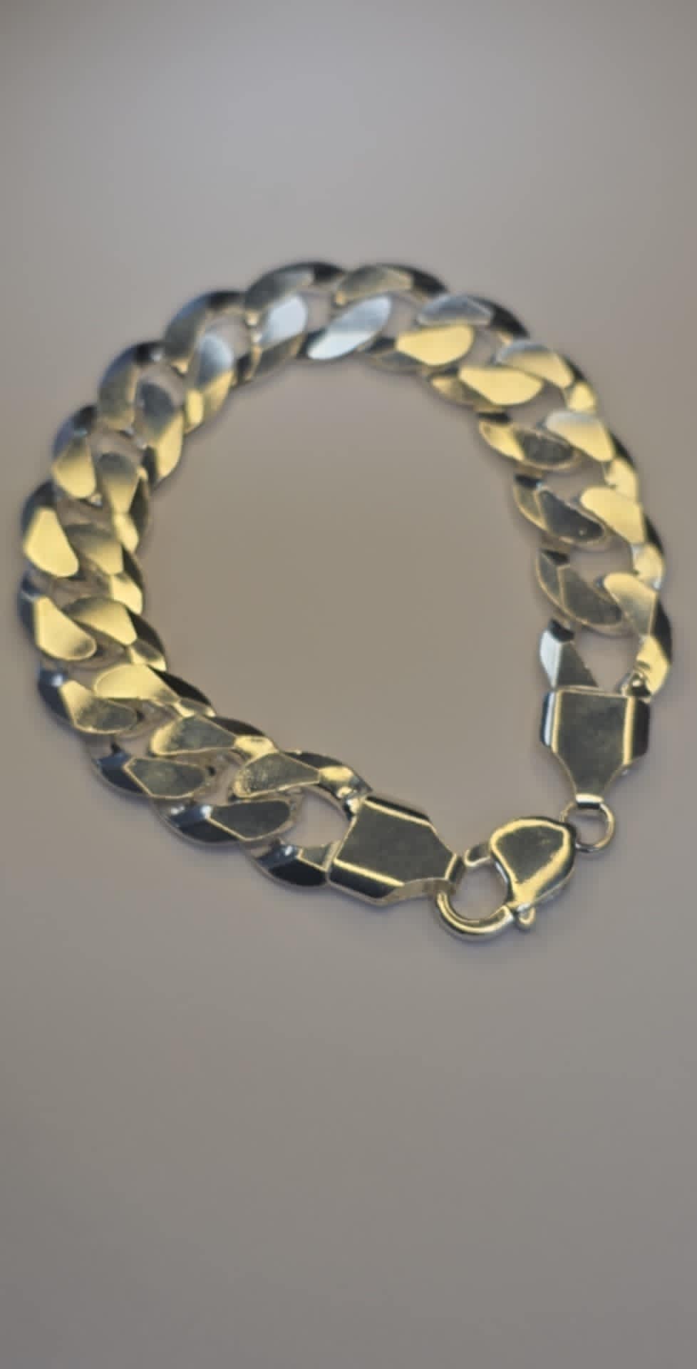 Brand New 925 Silver Heavy Curb Bracelet