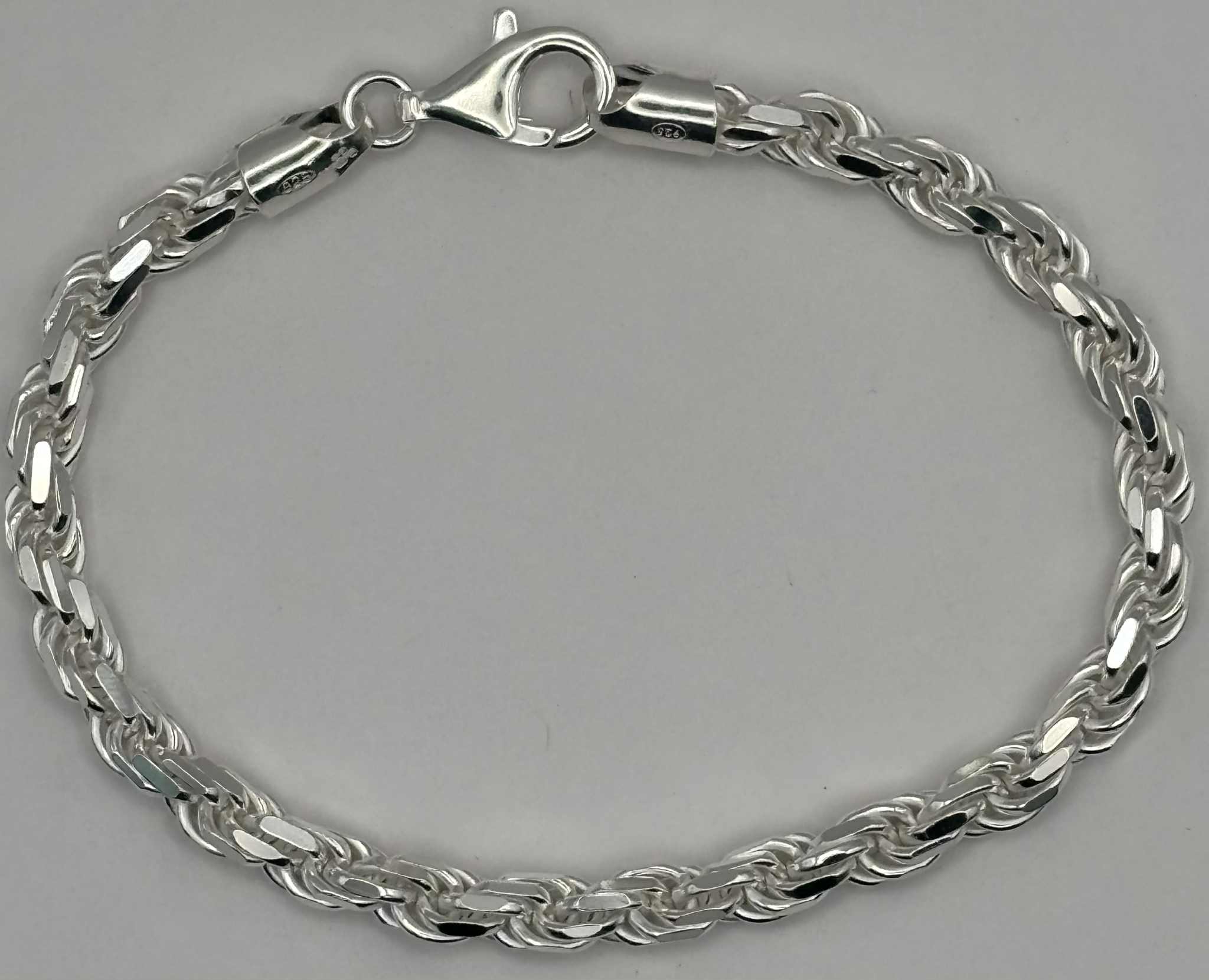 925 SILVER HALLMARKED, BRACLET W/ LOBSTER LOCK, 8", 22.3G, BOXED, *BRAND NEW*
