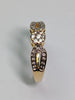 18ct Gold Dual Horseshoe Diamond Ring - Size N 1/2