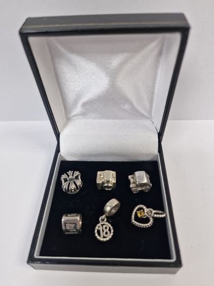 Silver 925 18th birthday 6 charm Bundle ALE