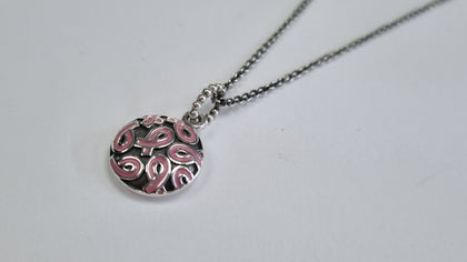 PANDORA BREAST CANCER AWARENESS NECKLACE 925 SILVER