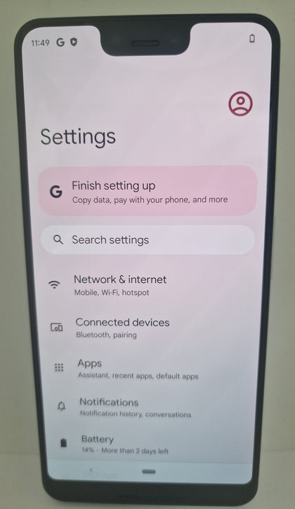 Google Pixel 3 XL 128GB Clearly White, Unlocked.