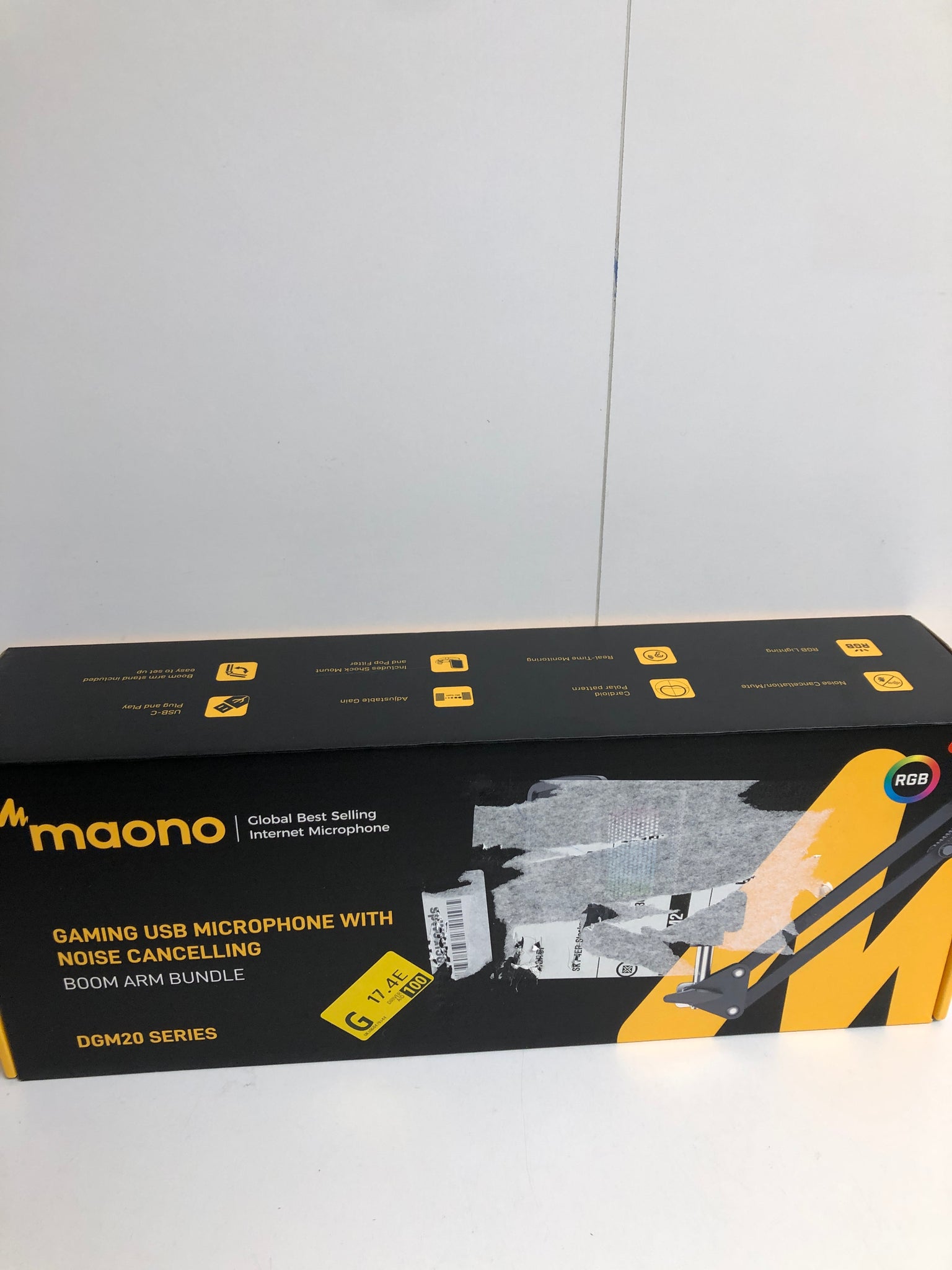 Maono DGM20S Gamerwave Condenser USB Gaming RGB Microphone - White