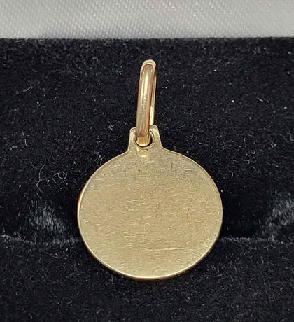 9ct Yellow Gold St Christopher Pendant - 1.21G - Hallmarked