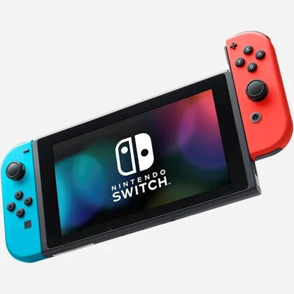 Nintendo Switch (Neon Red/Blue) with case and dock