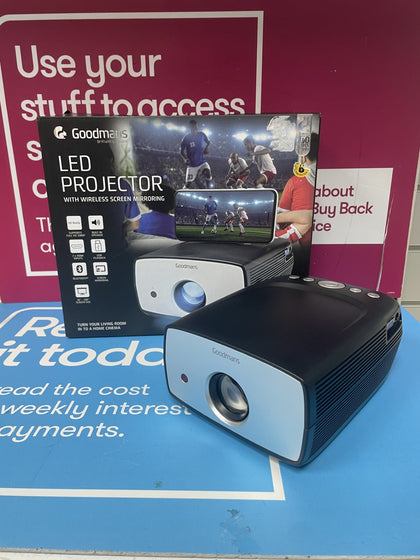 GOODMANS LED PROJECTOR WITH WIRELESS SCREEN MONITORING BOXED.