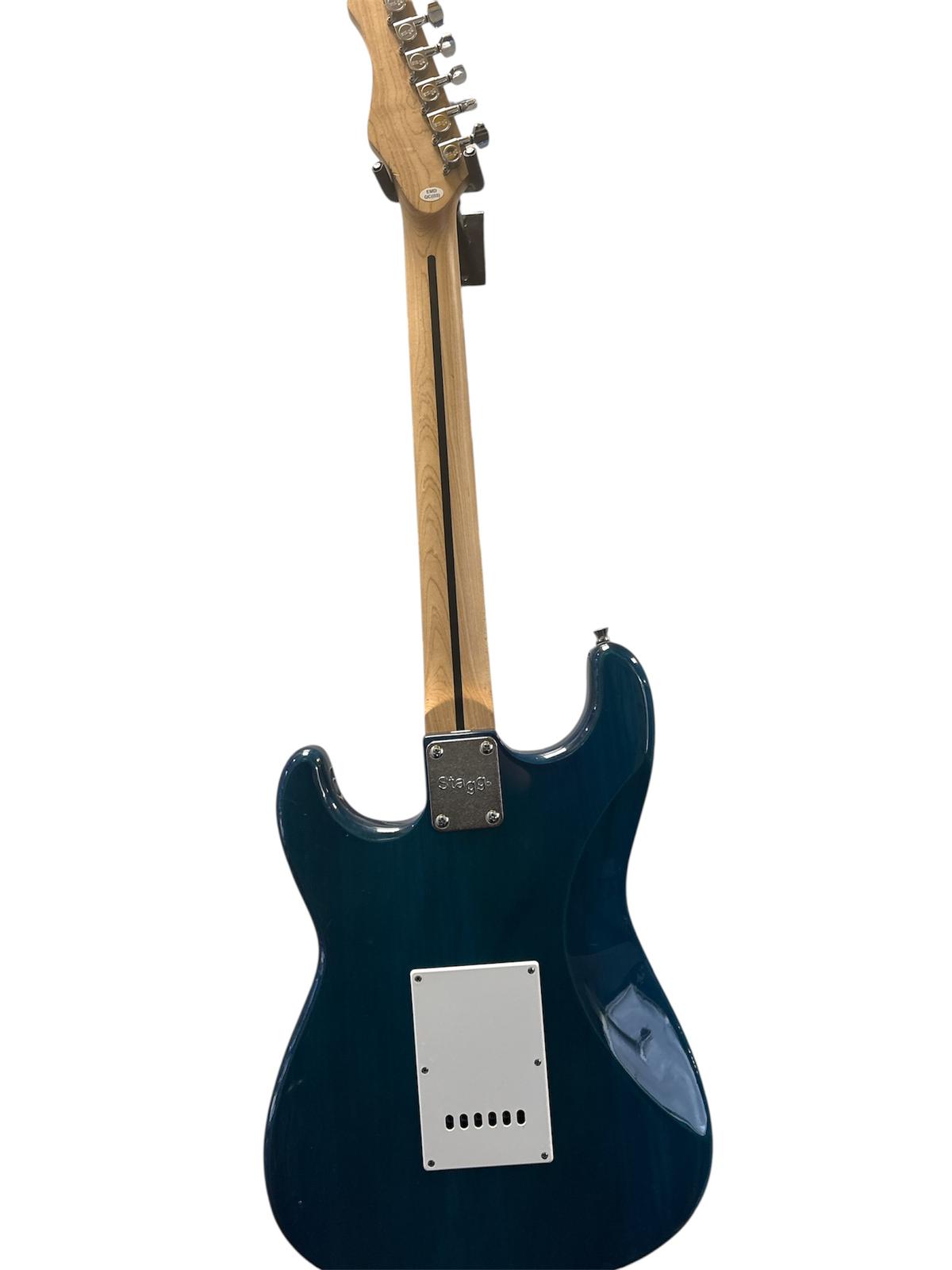 Stagg SES-30 Standard S Electric Guitar - blue/green - A1