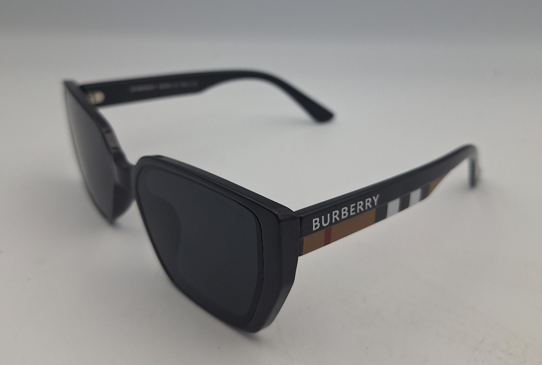 Burberry Check Square unisex Sunglasses with leather carry case and original box and authentication card