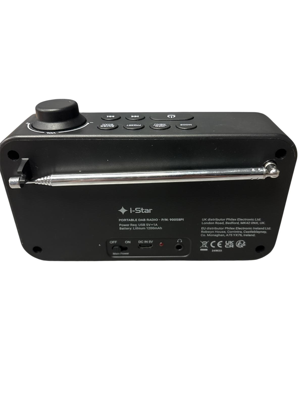 DAB & DAB+ Digital and FM Radio by i-Star| Portable and Rechargeable Wireless Personal Radio with Stereo Speaker