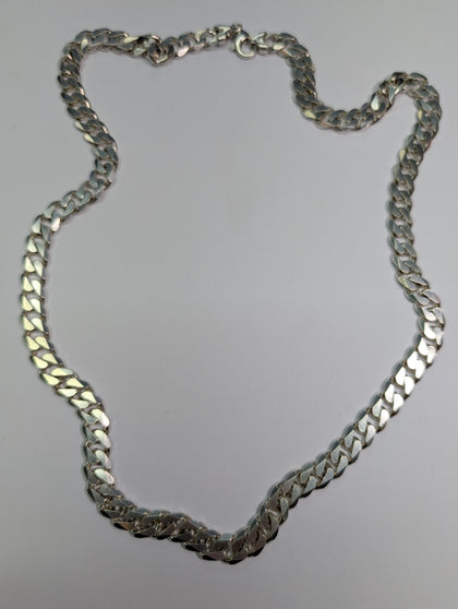 Heavy silver curb chain 925