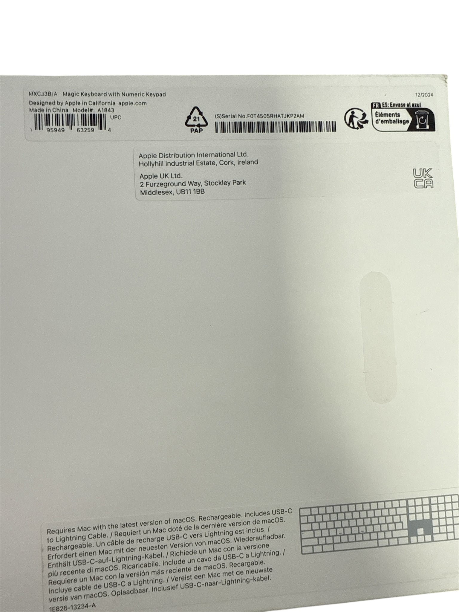 Apple Magic Keyboard with Numeric Keypad
