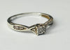 9CT WHITE GOLD DIAMOND SOLITAIRE SIZE M 1/2
