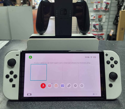 Nintendo Switch White Oled Console 64GB With Joy-Con Comfort Grip And Dock