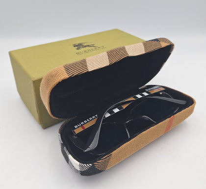 Burberry Check Square unisex Sunglasses with leather carry case and original box and authentication card