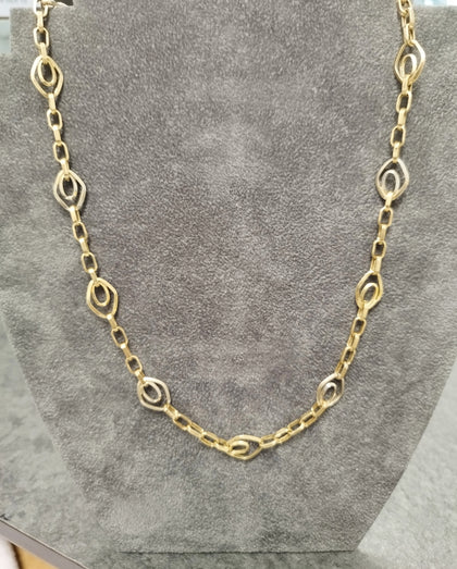 14ct Yellow & White Gold Fancy Chain
