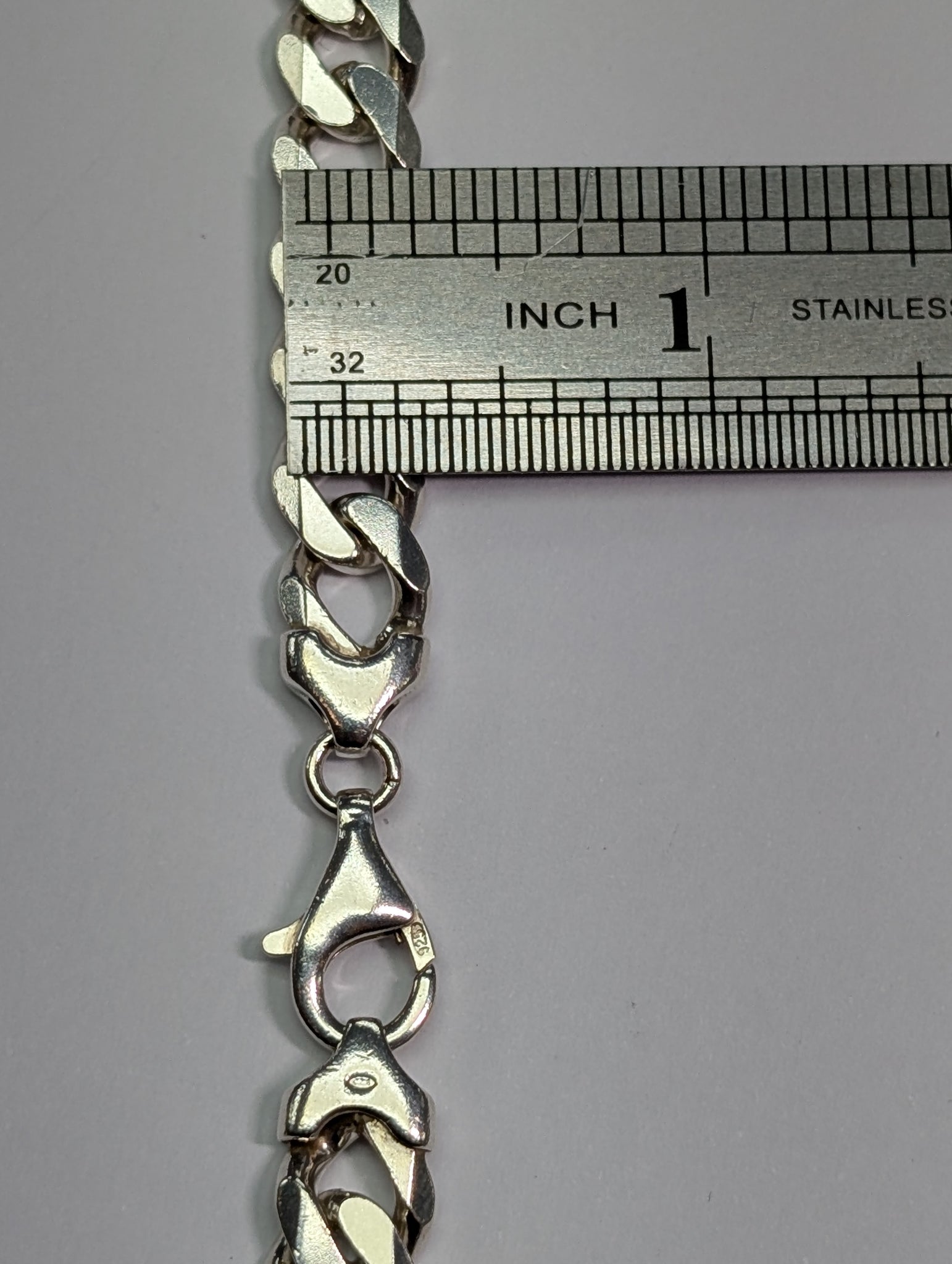 Heavy silver curb chain 925